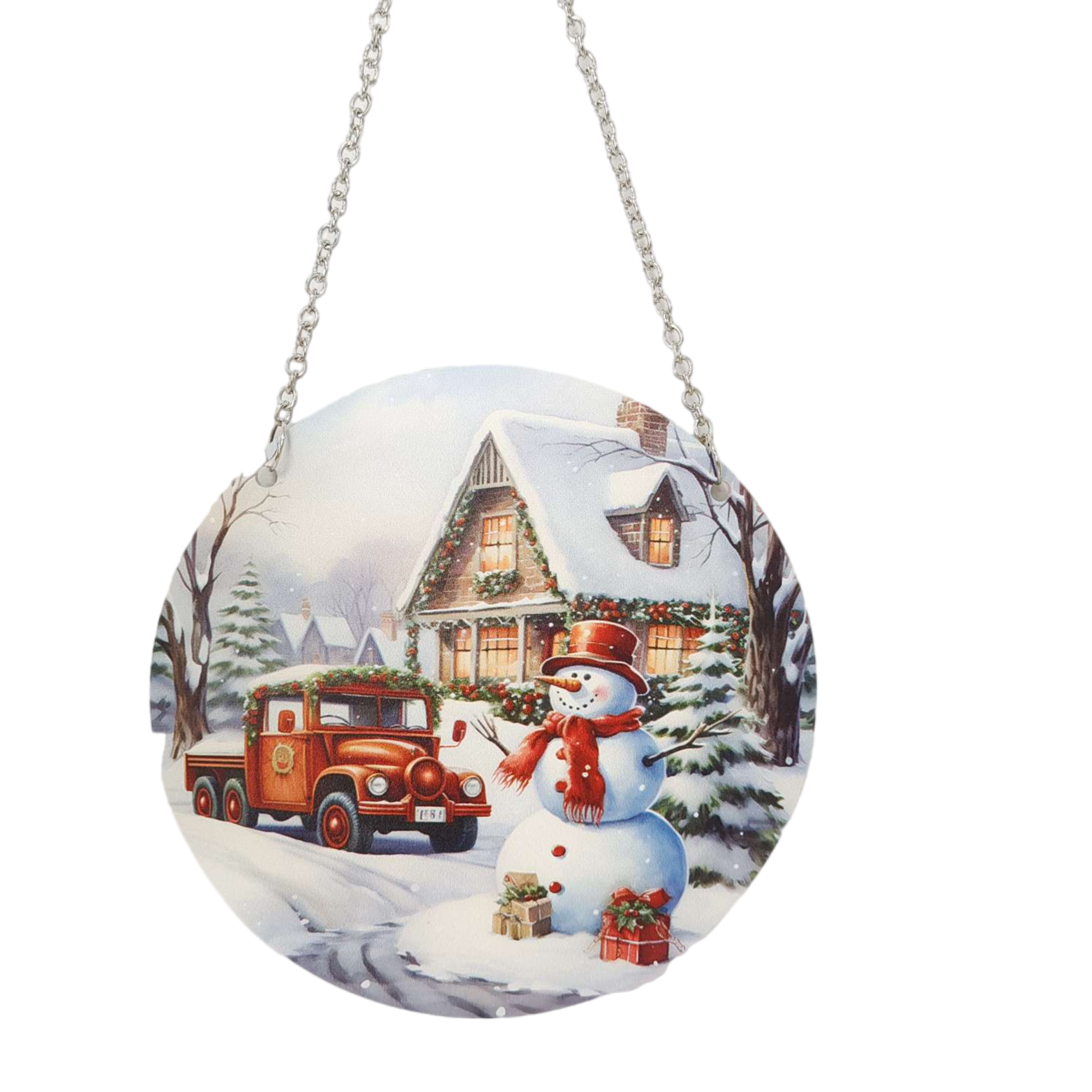 Christmas Snowman Custom Sun Catchers Wall Pendant Wall Art Home Decor