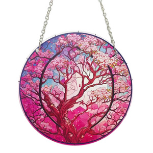 Tree Life Suncatcher Colorful Window Wall Hanging Ornament Decor