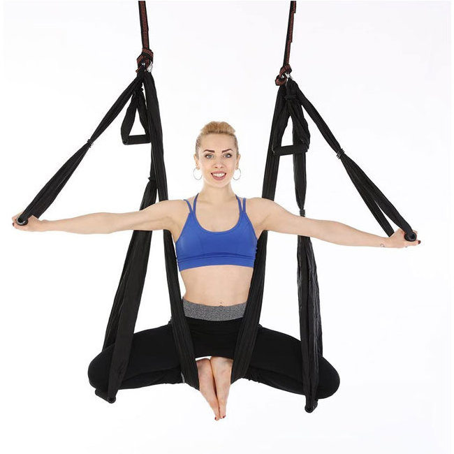 Anti gravity sling inversion aerial yoga hammock 5.5 yards, gym exercise home ucan karsicekim yoga hamak