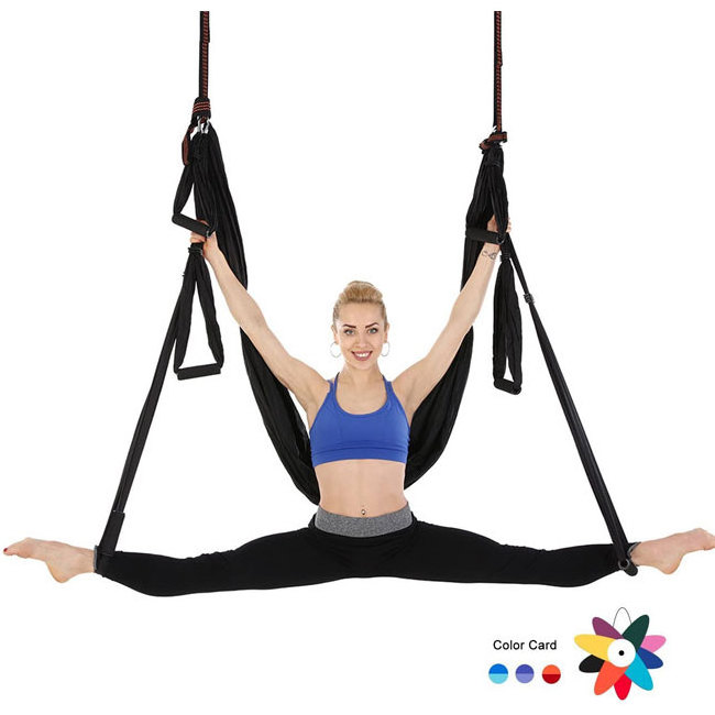 Anti gravity sling inversion aerial yoga hammock 5.5 yards, gym exercise home ucan karsicekim yoga hamak