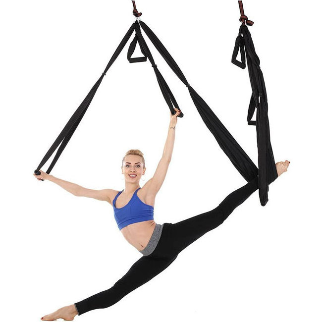 Anti gravity sling inversion aerial yoga hammock 5.5 yards, gym exercise home ucan karsicekim yoga hamak