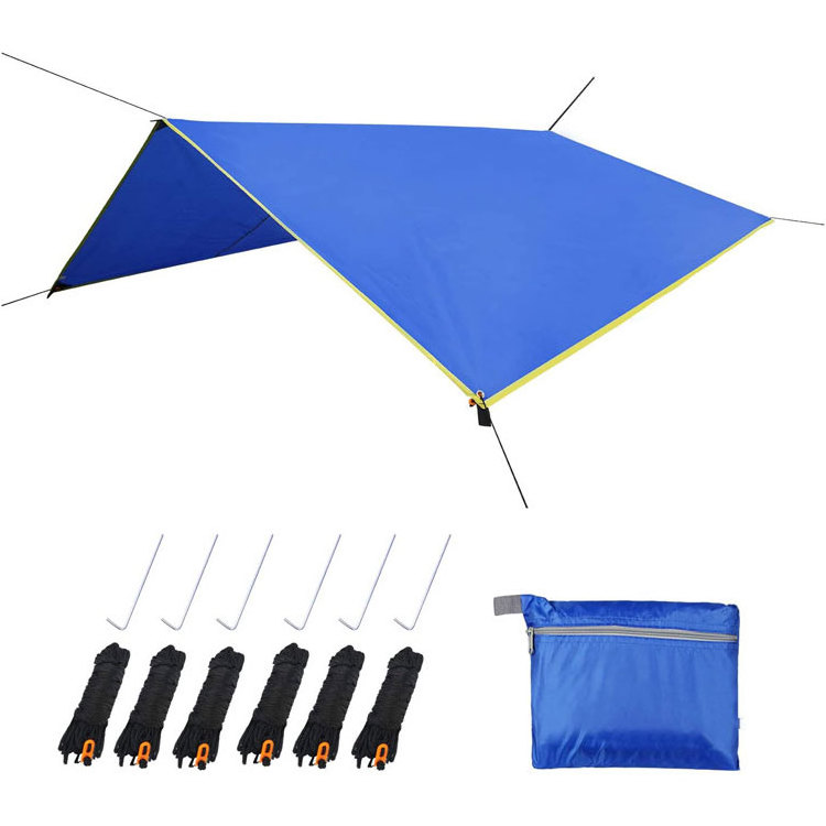 Hammock sun/rain shelter shade tarp tent camping, outdoor ultralight backpacking hammock camping awning