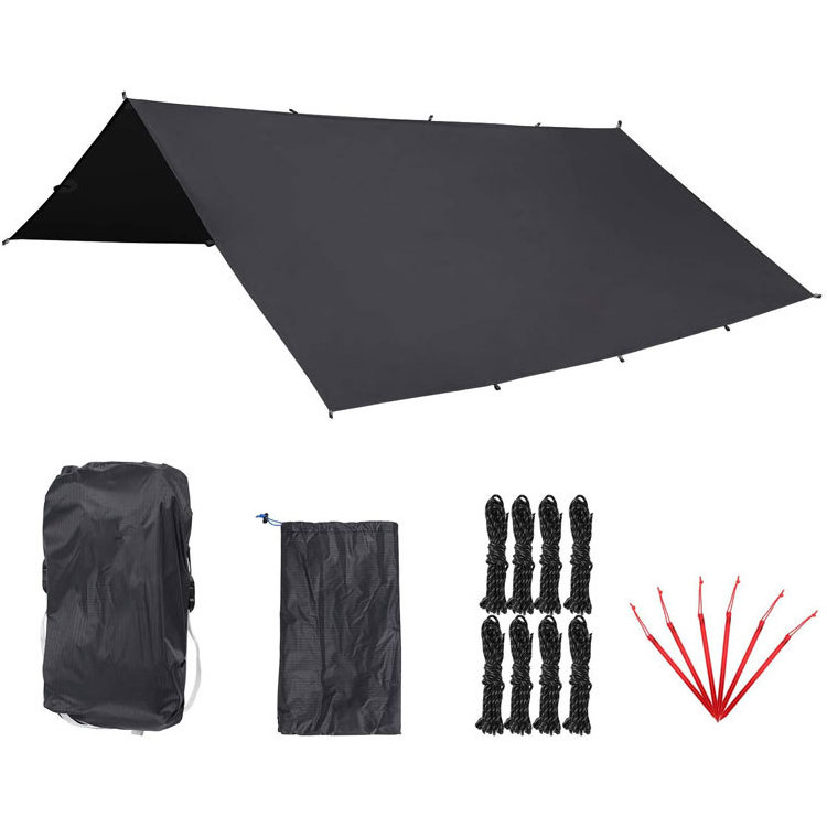 Hammock rainfly camping covered tarp_tent, UV protection lightweight waterproof sunshade tarp camp