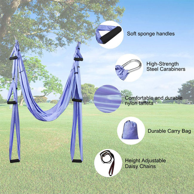 Soft silk anti gravity yoga aereo columpio, sling inversion airflying aerial antigravity hammock