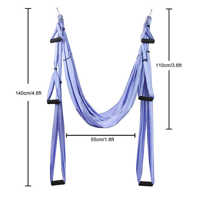 Soft silk anti gravity yoga aereo columpio, sling inversion airflying aerial antigravity hammock