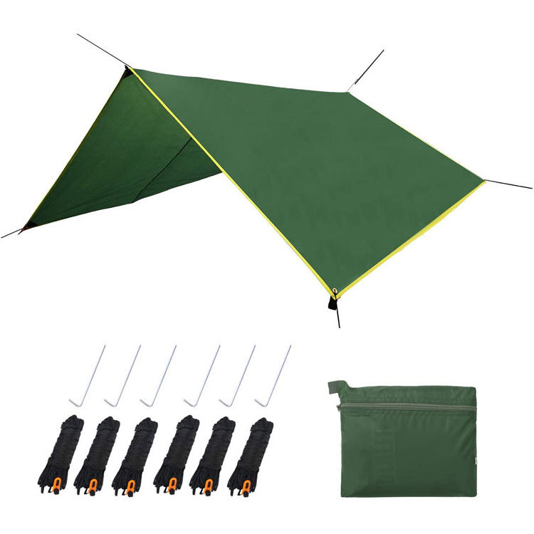 Hammock sun/rain shelter shade tarp tent camping, outdoor ultralight backpacking hammock camping awning