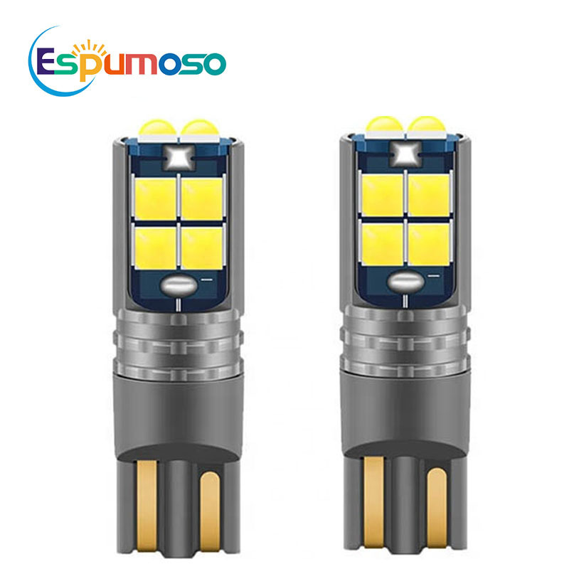 Multi Color T10 Car Led Light Bulbs 3030 10smd lens w5w 192 168 194 License Plate Clearance Width Indicator Aup Lamp 12V 24V