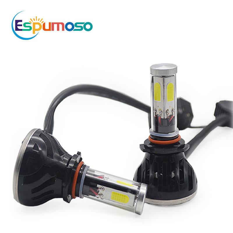 Factory Supply 4 Sides G5 Led Headlight COB H4 H7 H11 9005 9006 50W 6000LM 6000K Led Headlight Bulb for Car Motorcycle 12V