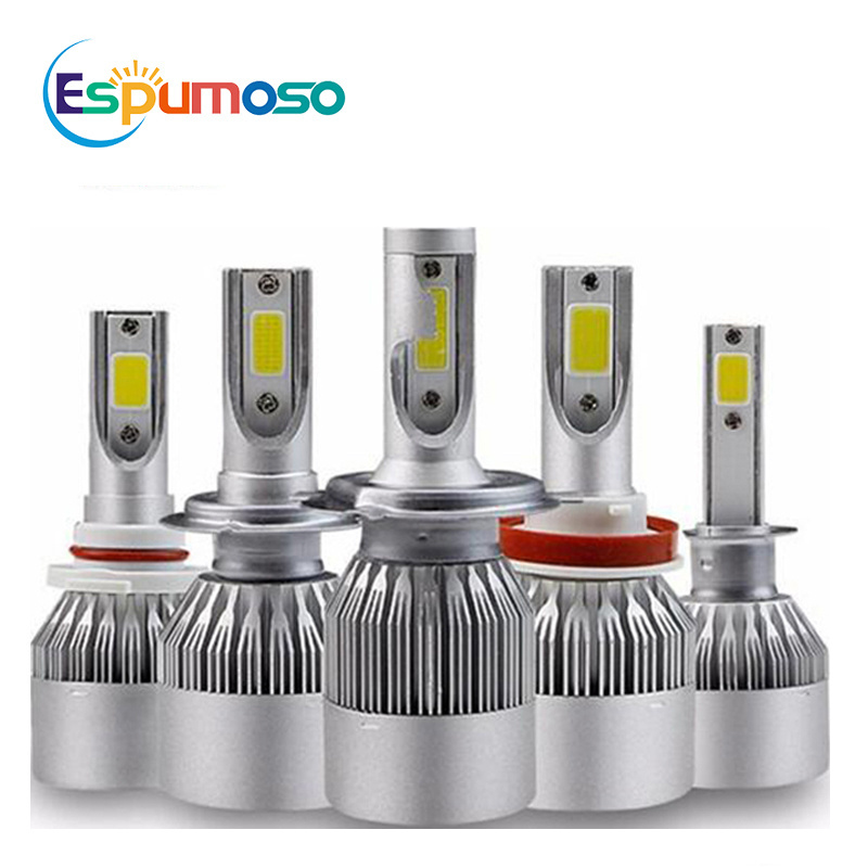 Cheap Price 12V White C6 Led Headlight Bulb 36w 3800lm COB H1 H7 H11 H3 9005 9006 H4 6500K Car Led Headlight Headlamp Bulbs