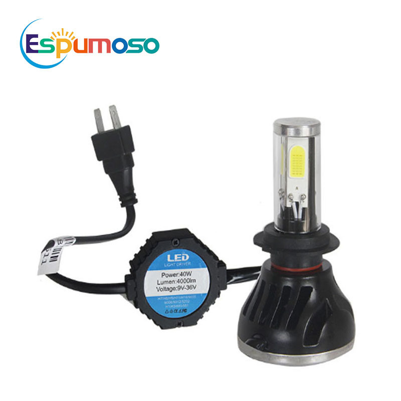 Factory Supply 4 Sides G5 Led Headlight COB H4 H7 H11 9005 9006 50W 6000LM 6000K Led Headlight Bulb for Car Motorcycle 12V