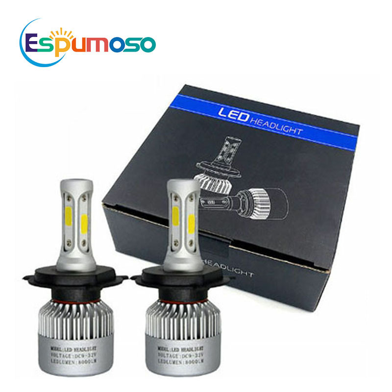 Super Bright S2 Led Headlight 36W 8000LM COB h4 lamp H7 H11 fog lights Led Headlamp Car Motorcycle led automotive light Bulb