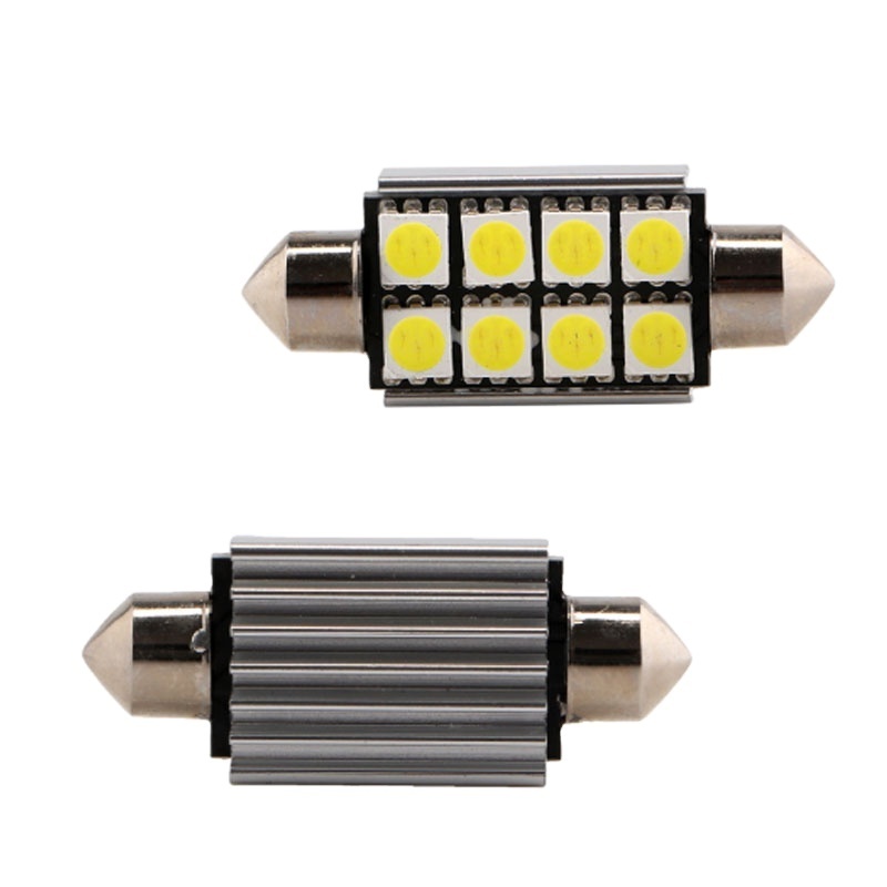 ESPUMOSO Car Led Lighting Festoon 8smd Reading Lamp Fog Lamp C5W 5050 8smd Led Bulbs 31mm 36mm 39mm 41mm for Car