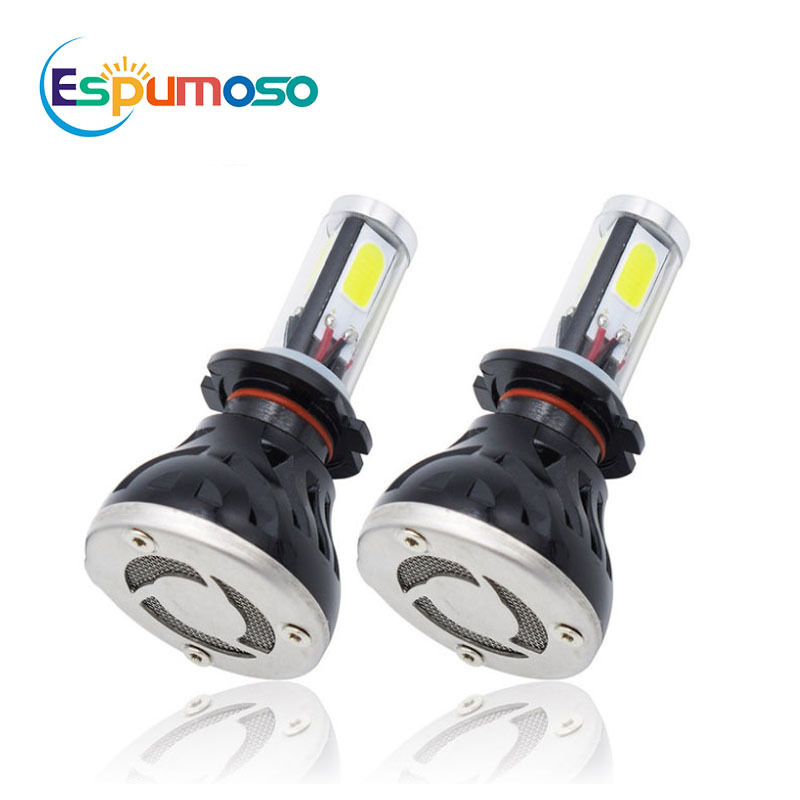 Factory Supply 4 Sides G5 Led Headlight COB H4 H7 H11 9005 9006 50W 6000LM 6000K Led Headlight Bulb for Car Motorcycle 12V