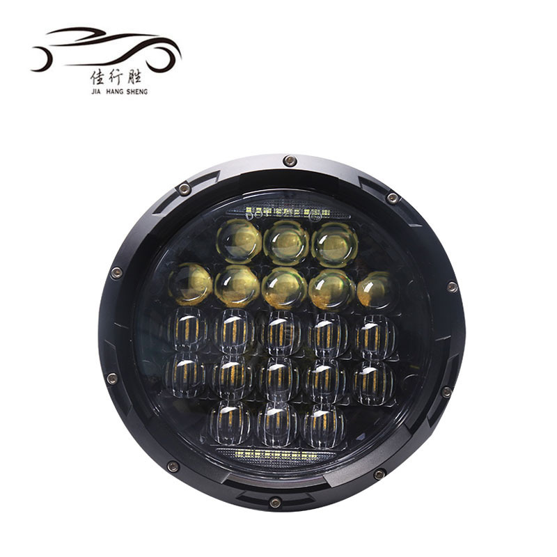 Round Shape Headlight For Jeep Wrangler 7inch 75W Headlamp 12V 24V Waterproof 10000LM Driving Light