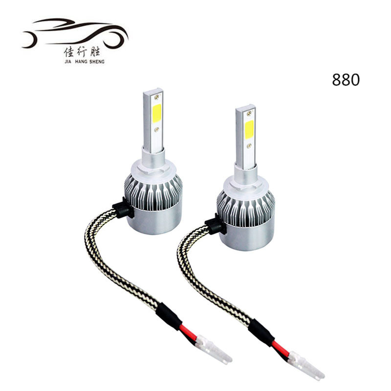 C6 Headlight COB 12V 36W 3800lm high low beam h4 h10 5202 LED For universal cars led headlight bulb h11 LED Fog/Driving Lights