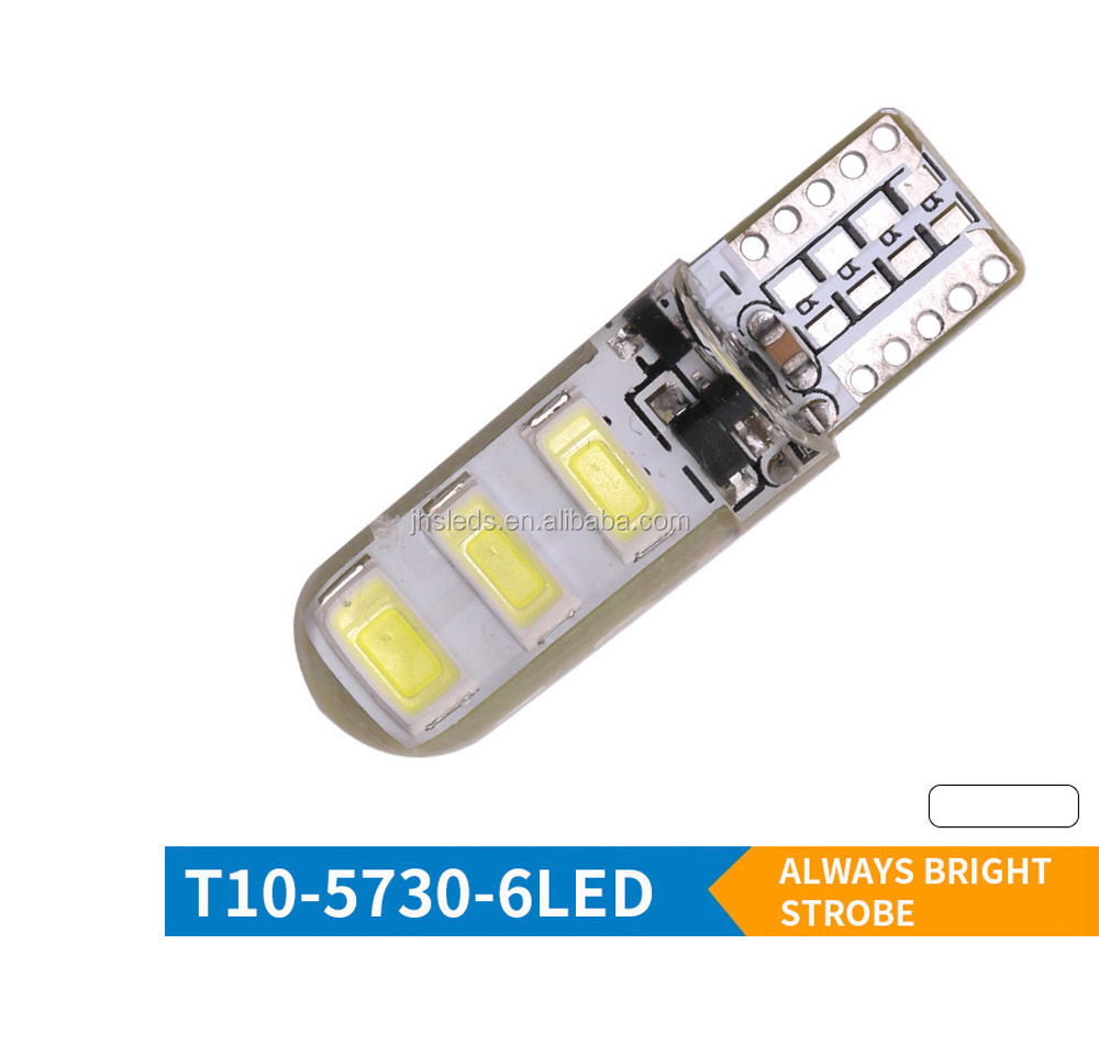 Good Quality T10 5630 6SMD Silicone 168 192 194 Bulb Corner Parking Light Wedge Width Lamp