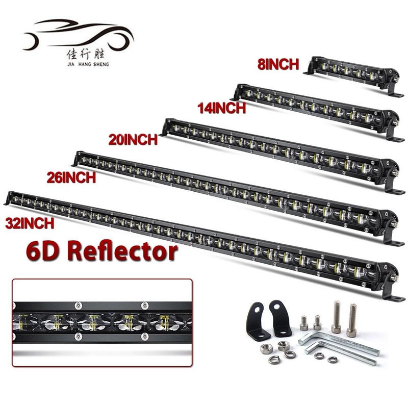 Super Bright Car Led Work Light Bar 120w 180w Spot Flood Led Bar 14/32/38/50 Inch 4x4 ATV Truck Offroad Slim Led Light Bars