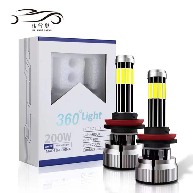 10 sides Car Headlight H4 Hi/Lo Beam LED H7 H1 H3 H8 H9 H11 H13 9005 9006 9007 50W 10000lm 6500K Auto Headlamp Fog Light Bulbs