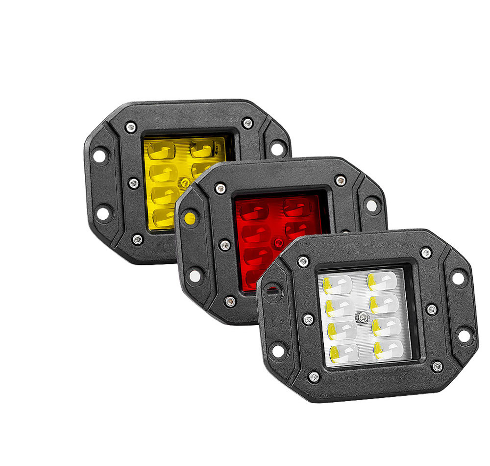 JHS Super Bright 5inch 24W Work Light square Fog Light Vehicles Led Driving Lamp 12V~24V Light Bulb for all car