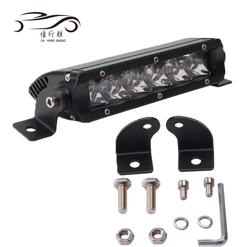 18w 6 inch Single Row LED Light Bar Super Slim Truck Vehicles Led Bar Straight Light For Cars Off-road led bulb