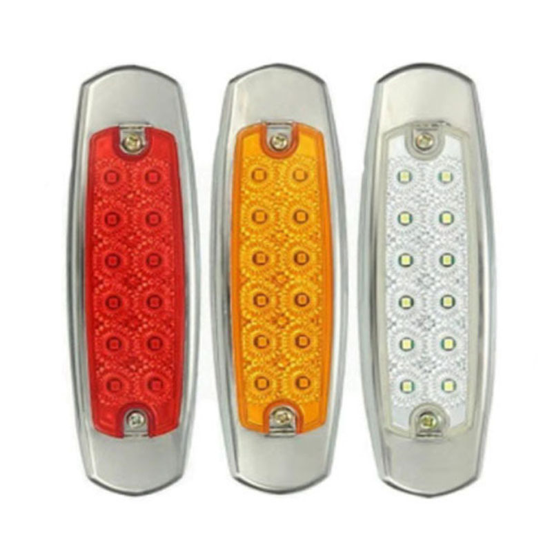 JHS hight power Mini Led Side Warning Light White Amber Led Truck Trailer Side Marker Warning Light for Offroad Truck