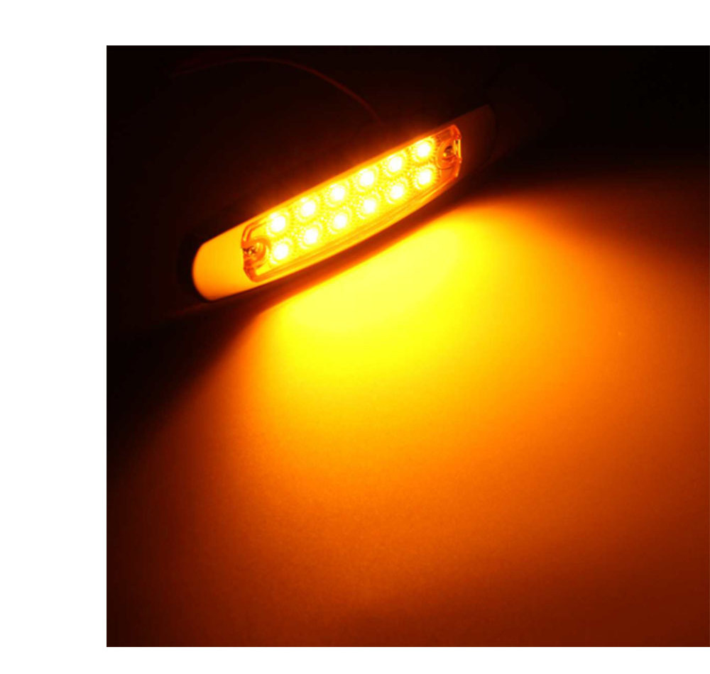 JHS hight power Mini Led Side Warning Light White Amber Led Truck Trailer Side Marker Warning Light for Offroad Truck