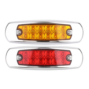 JHS hight power Mini Led Side Warning Light White Amber Led Truck Trailer Side Marker Warning Light for Offroad Truck