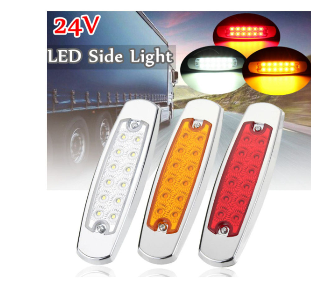 JHS hight power Mini Led Side Warning Light White Amber Led Truck Trailer Side Marker Warning Light for Offroad Truck