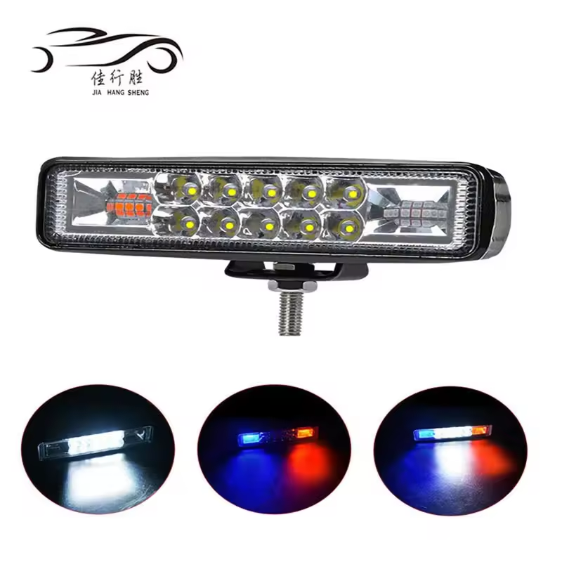 JHS Auto Flashing Strobe 6inch 72w Led Work Light Auto Parts Led Bar Warning Flash Lamp 12v work light led rechargeable