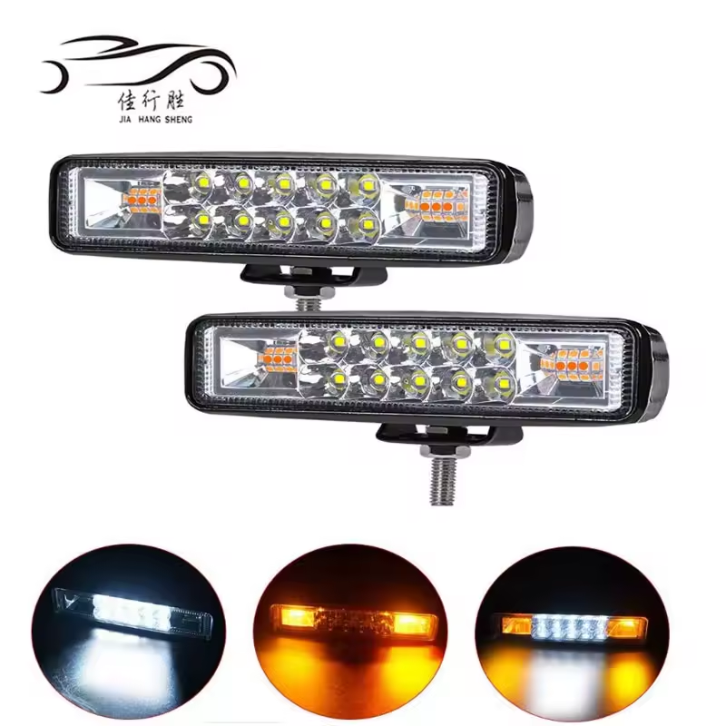 JHS Auto Flashing Strobe 6inch 72w Led Work Light Auto Parts Led Bar Warning Flash Lamp 12v work light led rechargeable