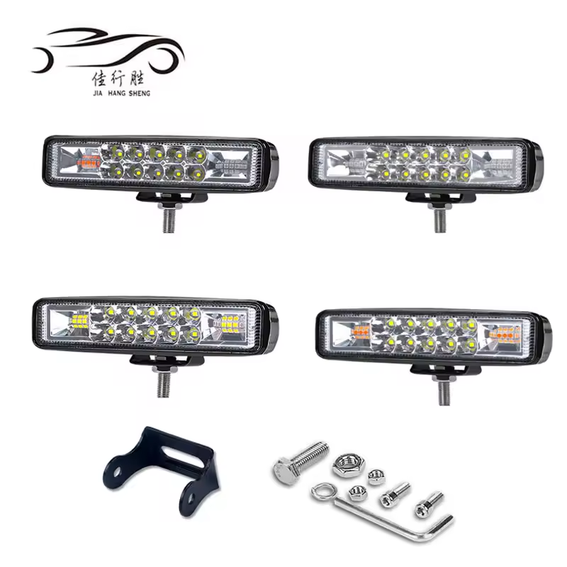 JHS Auto Flashing Strobe 6inch 72w Led Work Light Auto Parts Led Bar Warning Flash Lamp 12v work light led rechargeable