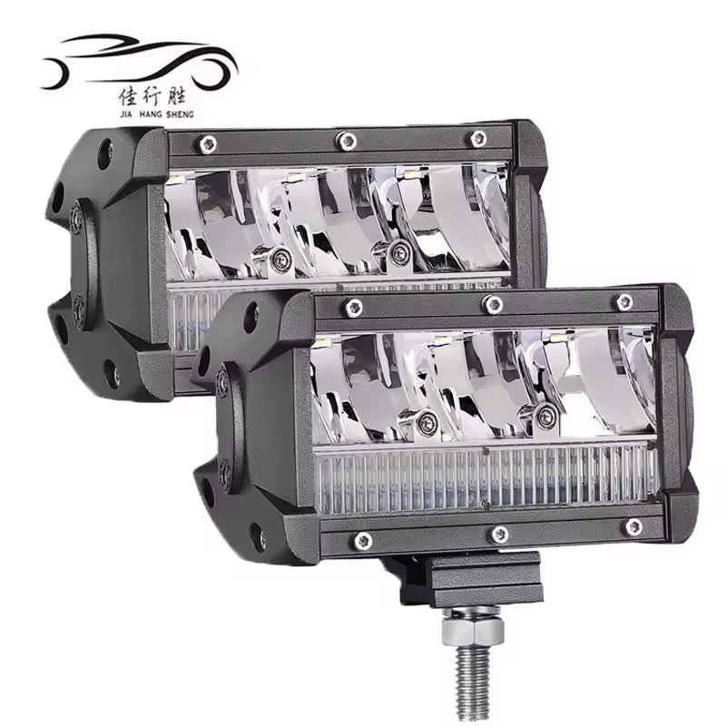 JHS 5inch 72W Work Light Bar Spotlight LED Cubes Work Light Flood Beam Offroads Driving Fog Light Bulb for Jeeps