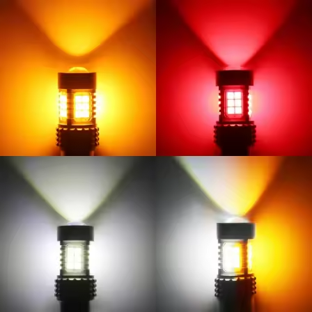 JHS 1156 1157 T20 T25 3030 30smd dual color White Red Amber  LED Light Bulbs For Turn Signal Backup Lamp