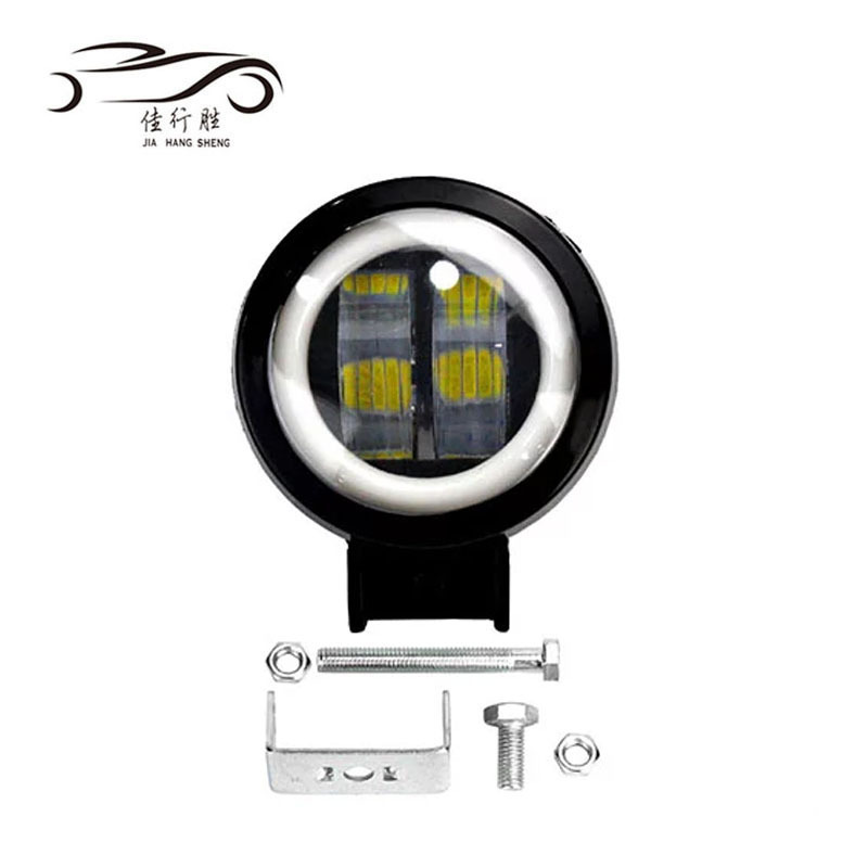 3inch 20W Round Work Light With Angel Eyes 6500K Waterproof Led Night Bar Lights 12V 24V Motorcycle Offroad