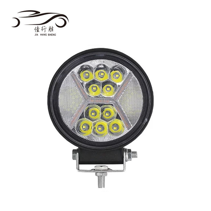 JHS super bright round square Led Work lamp 4inch 111W factory price 12-24V flood spot combo beam