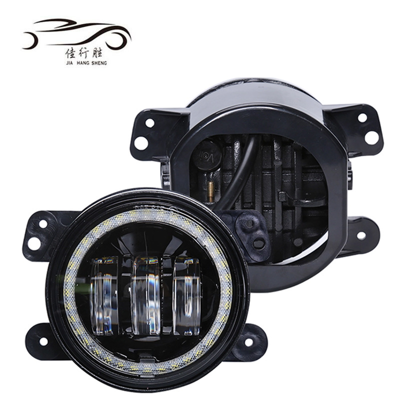 Auto Lighting System 4inch 30W Fog Light Ring DRL OffRoad Fog Lamps Other Headlights New Arrival Round Angel Eye Led Fog Lights