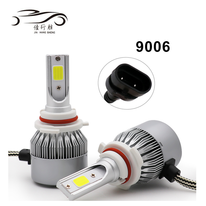 JHS hot selling car lights hi lo beam 35w h4 h11 signal led fog/driving lights h4 C6 led headlights for universal car