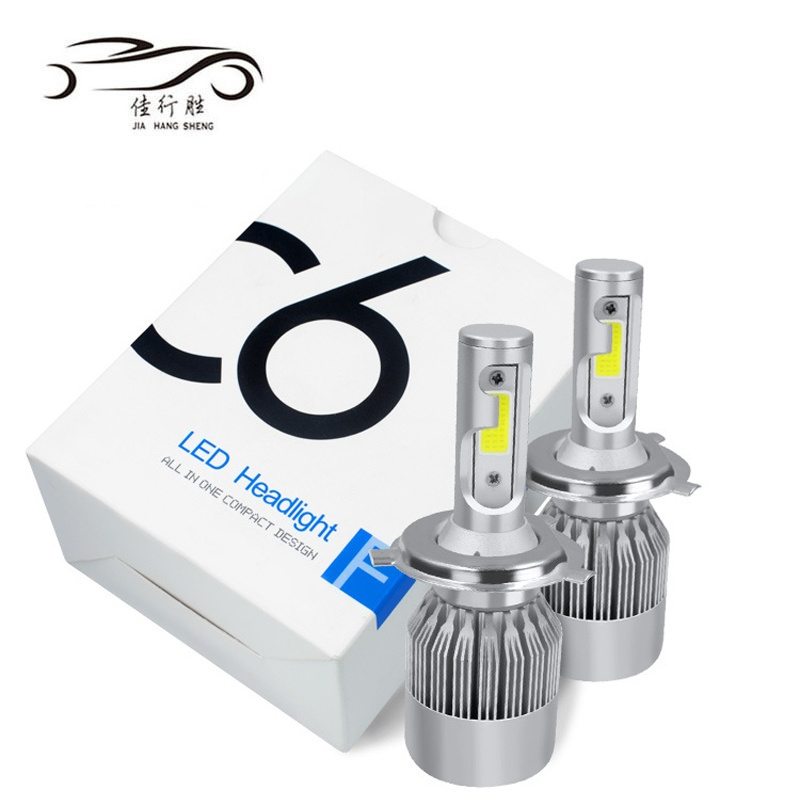 Hot Selling C6 Led Headlight 12V 36W 3800LM White Headlamp H1 H3 H4 H7 9005 9007 High Low Beam Bulb