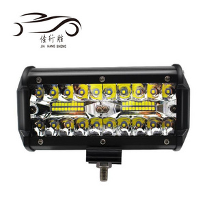 JHS Factory Supply 7 inch 120W 3 Rows LED work light 6000K 9-36v 120W Led light Bar for Truck offroad led light bar for car