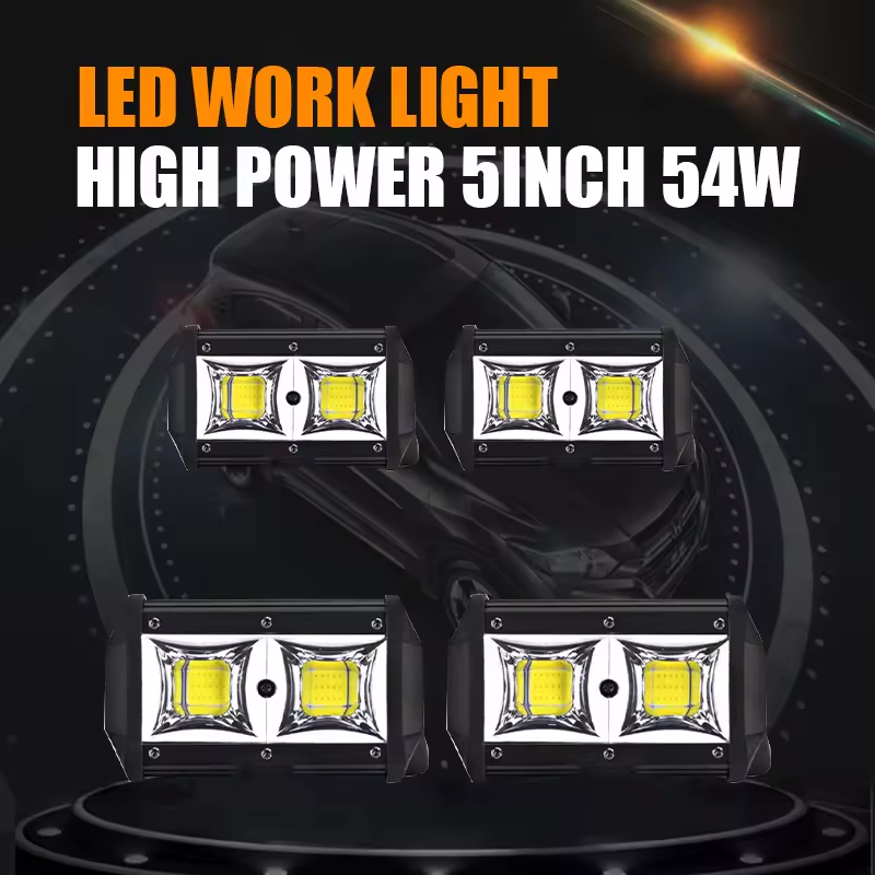 JHS led bar 5 inch 54w led work bulb led headlights car spotlight 12v 24v white bright fog driving lamp 6000k  truck led lamp