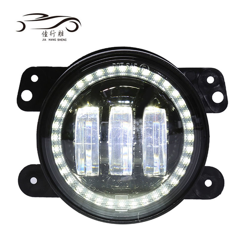 JHS 4inch 30w Halo Ring Fog light For Jeep Offroad 12-24V Turn Signal DRL White Auto Car Light