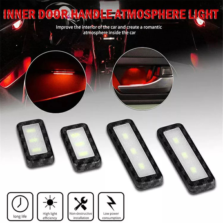 jhs super brightness Led Car Inner Bowl Light Decorative Lamp Armrest Interior Door Handle Light for Universal car