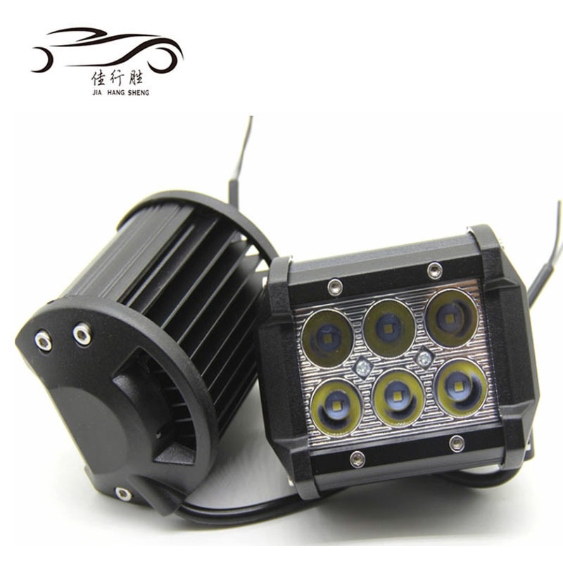 JHS High Power Led Car 18W Led Work Light Round Offroad Auto Led Work Light 6led Led Headlight Led Driving fog lights