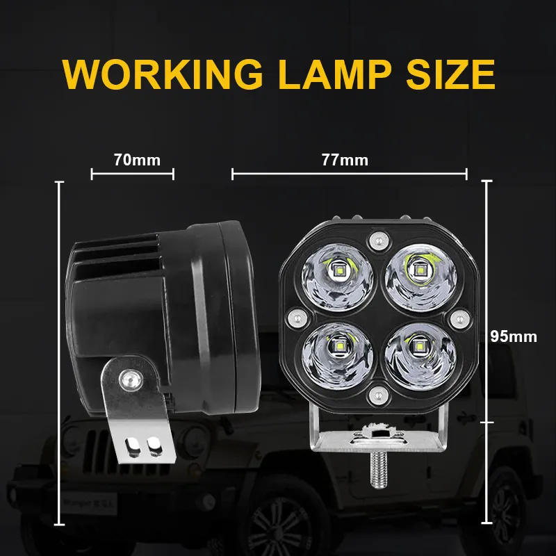 JHS High Quality  3 Inch 40W Led Work Light pods 12V 24V spot combo beam For Car Fog Lamp 4x4  mini led flashlight work light