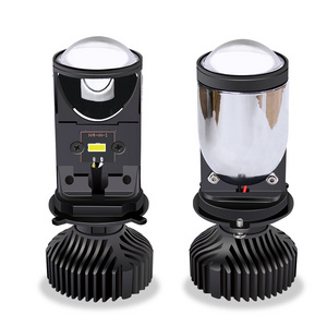 JHS H4 High Low Beam led headlight 8000LM 60W Y6 Mini Projector Lens led headlights Focused Light