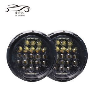 Round Shape Headlight For Jeep Wrangler 7inch 75W Headlamp 12V 24V Waterproof 10000LM Driving Light