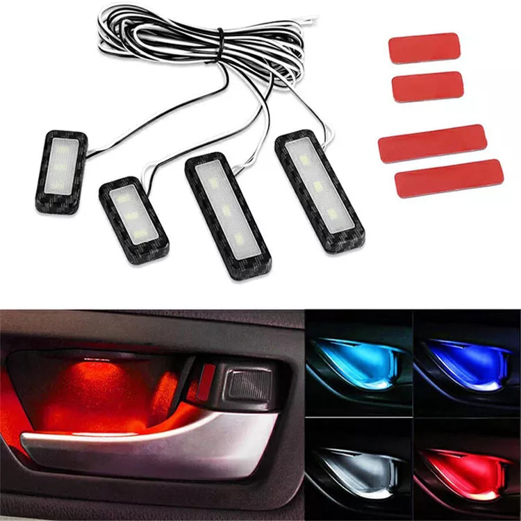 jhs super brightness Led Car Inner Bowl Light Decorative Lamp Armrest Interior Door Handle Light for Universal car