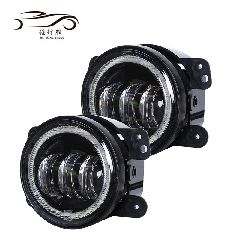 Auto Lighting System 4inch 30W Fog Light Ring DRL OffRoad Fog Lamps Other Headlights New Arrival Round Angel Eye Led Fog Lights