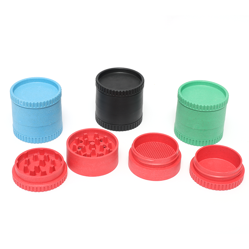 Factory outlet 55mm- 4 Layer Plastic Biodegradable Crusher Herb Grinder   Custom Eco-Friendly Hemp Grinder