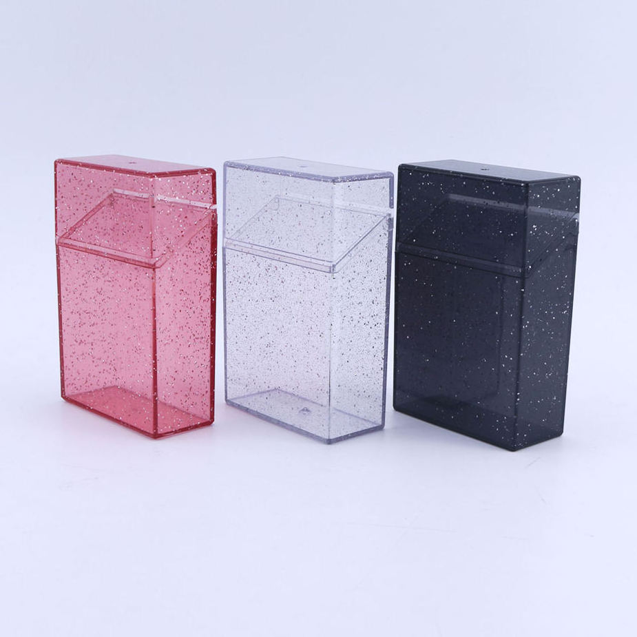 Pink Phosphorescence Transparent Girly Waterproof Tobacco Smoking Accessories  Plastic Cigarette Case